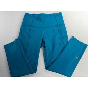 Blue Lululemon Leggings cropped